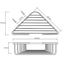 Полка корзина Bemeta Cytro 102308122 угловая Хром