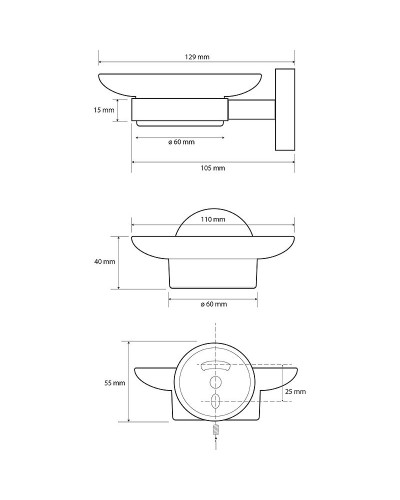 Мыльница Bemeta Neo 104108045 Нержавеющая сталь