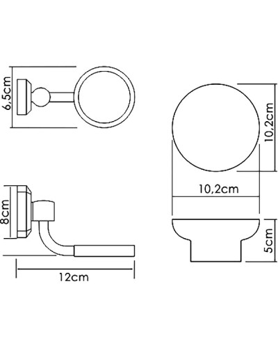 Мыльница WasserKRAFT K-24129 Хром Белая