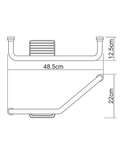 Поручень WasserKRAFT K-1077L Хром