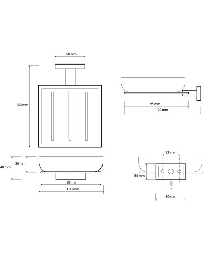Мыльница Bemeta Plaza 118108022 Хром