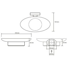 Мыльница Bemeta Oval 118408021 Хром