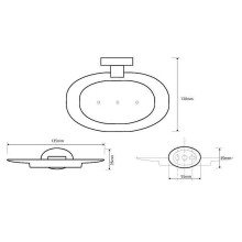Мыльница Bemeta Oval 118408041 Хром