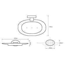 Мыльница Bemeta Oval 118408041 Хром