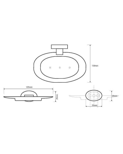 Мыльница Bemeta Oval 118408041 Хром