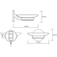 Мыльница Bemeta Alfa 102408023 Хром
