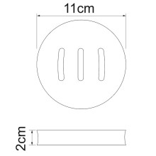 Мыльница WasserKRAFT Wern K-7529 Черная матовая