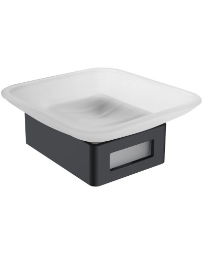 Мыльница Boheme Q 10943-CR-B Черная Хром