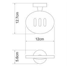 Мыльница WasserKRAFT Isen K-4069 Хром