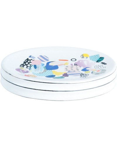 Мыльница Fixsen Art FX-620-4 Белая Цветная