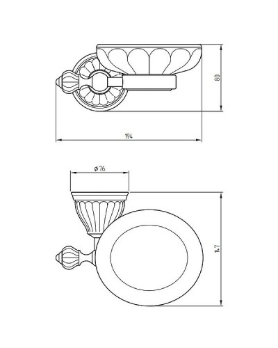 Мыльница Migliore Olivia 17539 Белая Хром