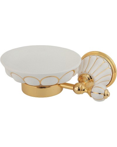 Мыльница Migliore Olivia 17508 Золото Белая