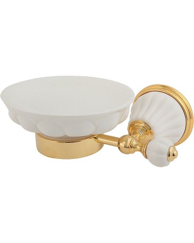 Мыльница Migliore Olivia 17446 Белая Золото