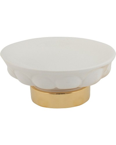 Мыльница Migliore Olivia 17447 Белая Золото