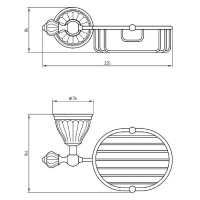 Полка корзина Migliore Olivia 17564 Хром Белый