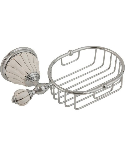 Полка корзина Migliore Olivia 17564 Хром Белый