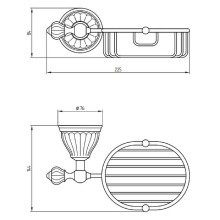 Полка корзина Migliore Olivia 17440 Бронза Белый