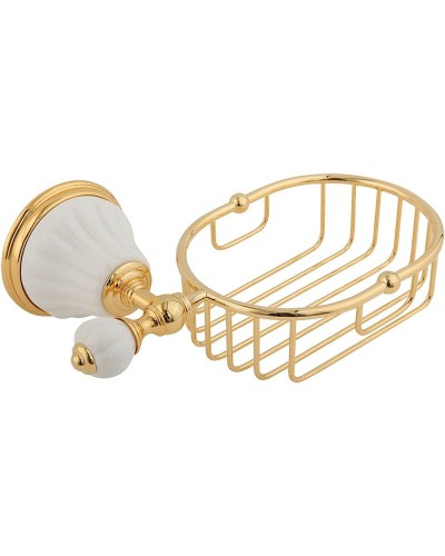 Полка корзина Migliore Olivia 17471 Золото Белый