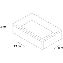 Мыльница Fixsen Text FX-230-4 Черный Белый