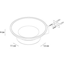 Мыльница Fixsen Trend FX-97808 Черный матовый
