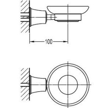 Мыльница Cezares Liberty CZR-F-8987 Хром