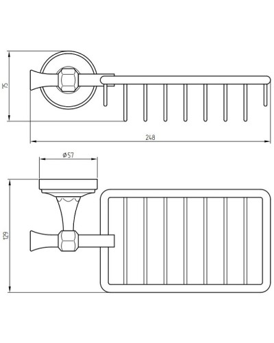 Полка корзина Migliore Fortuna 27701 Бронза