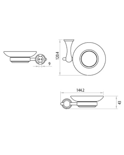 Мыльница Lemark Standard LM2143C Хром