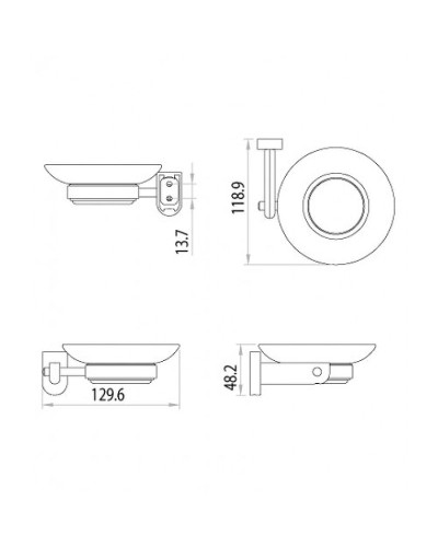 Мыльница Lemark Omega LM3143C Хром