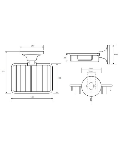 Мыльница Bemeta Retro bronze 144108167 Бронза
