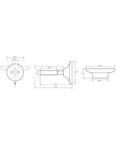 Мыльница Bemeta Retro chrom 144308022 Хром