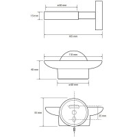 Мыльница Bemeta Graphit 156108042 Антрацит матовый