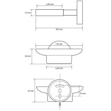 Мыльница Bemeta Graphit 156108042 Антрацит матовый