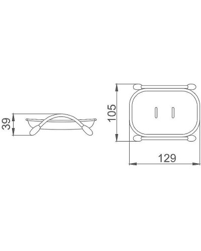 Мыльница Haiba HB332-1 Матовая