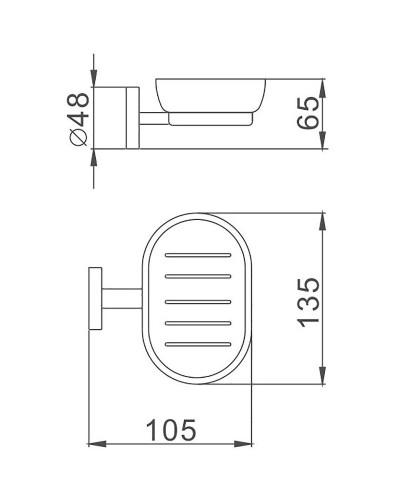 Мыльница Haiba HB8702 Черная