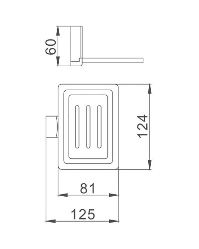 Мыльница Haiba HB8802-1 Хром