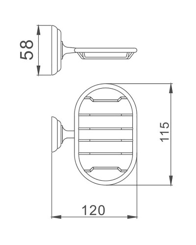 Мыльница Haiba HB1502-1 Хром