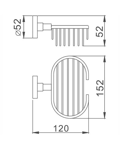 Мыльница Haiba HB1702-1 Хром
