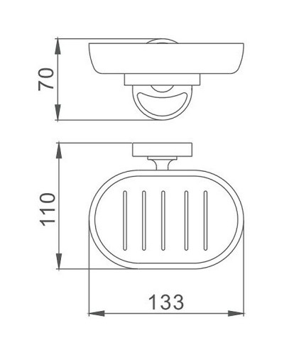 Мыльница Haiba HB1902 Хром