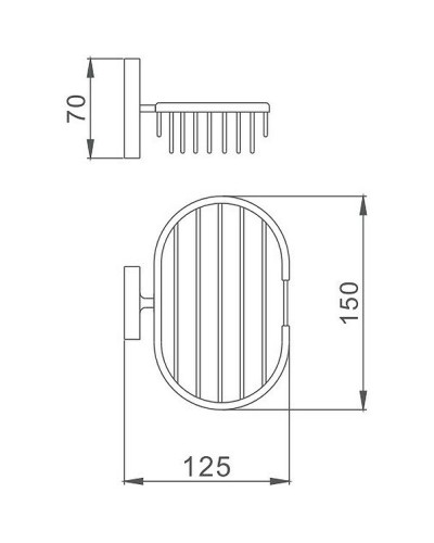 Мыльница Haiba HB1902-2 Хром