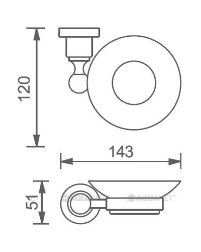 Мыльница Aquanet 3885