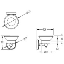 Мыльница состаренная бронза/белый Devon&Devon Dorothy DOR401BR