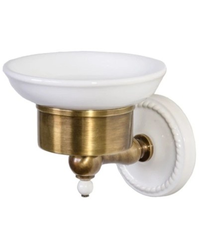 Мыльница состаренная бронза/белый Devon&Devon Dorothy DOR401BR