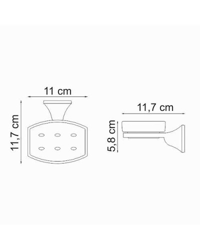 Мыльница WasserKRAFT Wern K-2529 Хром