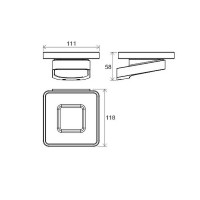 Мыльница Ravak 10° X07P556 Черная матовая