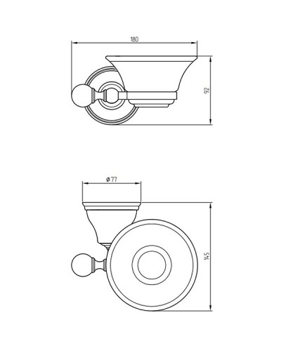 Мыльница Migliore Provance 17648 Хром