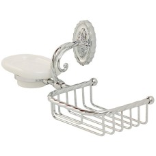 Мыльница с полкой корзиной Migliore Edera 16921 Хром