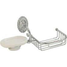 Мыльница с полкой корзиной Migliore Edera 16921 Хром