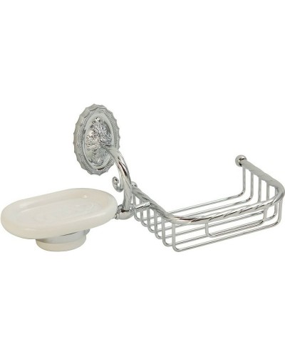 Мыльница с полкой корзиной Migliore Edera 16921 Хром