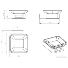 Мыльница Boheme Q 10943-MW Белая  матовая