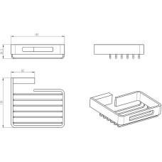 Держатель для губки Boheme Q 10959-MW Белый матовый